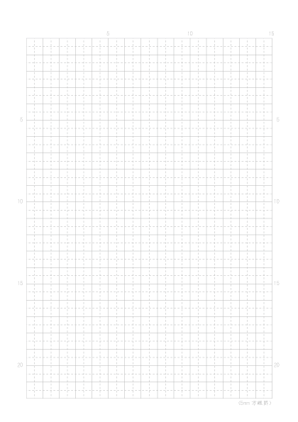 本文罫線タイプ「5mm方眼罫［10mm実線あり］」のイメージです。